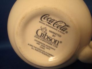 Gibson Coca Cola 2 Coke Ceramic Coffee Mug Mugs Cup Cups Red Black