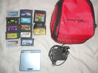 Nintendo Game Boy Advance SP + CHARGER+ 12 GAMES