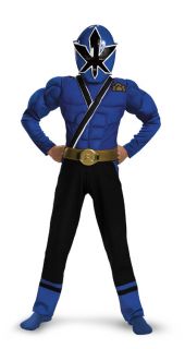  Rangers Blue Ranger Samurai Muscle Chest Costume Child New