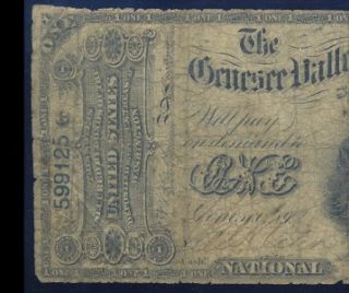 1865 $1 Geneseo NY Original Series National Bank Note PMG VG8 Net