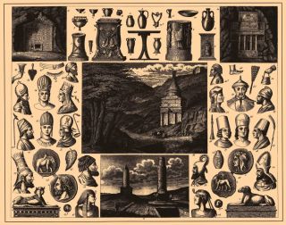 HERE IS A BEAUTIFUL REPRODUCTION PRINT OF OLD EGYPTIAN ARTIFACTS