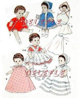 Vintage Doll Wardrobe Pattern 8 Ginette Ginger 8351