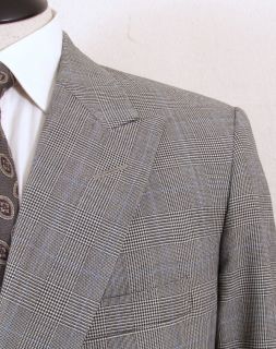 Chittleborough Morgan Savile Row London Bespoke Glen Check Suit 42L