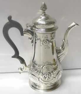 George II Silver Coffee Pot 1752 John Payne