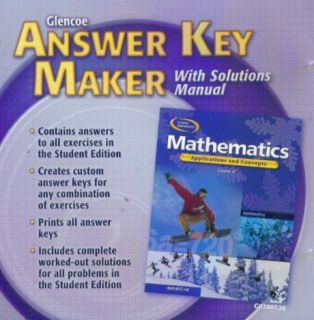 Glencoe Mathmatics Applications & Concepts Course 2 Answer Key Maker
