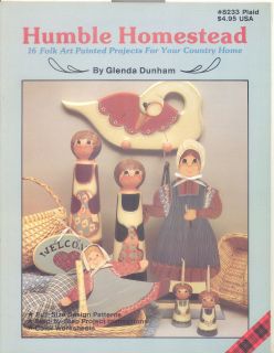 Tole Painting Humble Homestead by Glenda Dunham 1987 Pattern Booklet