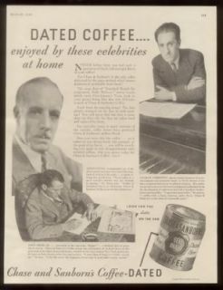 1930 George Gershwin Photo Chase Sanborn Coffee Ad