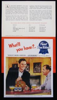 1950 Pabst Brewing George Mikan Advertising Promo