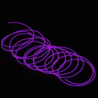 3M Flexible Purple Neon Light Glow El Wire Rope Tube Car Dance Party