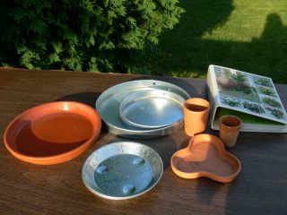 Gardening Lot Metal & Clay Plant Trays for Pots Instructional Book