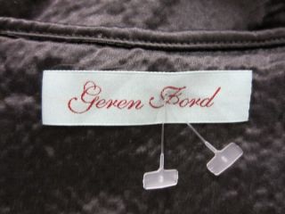 Geren Ford  Grey Silk Blend Luxurious V Neck Sleeveless