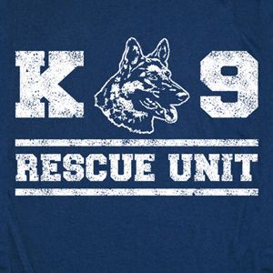K9 Rescue T Shirt Security Dog German Fire Dept Shepherd Me Police