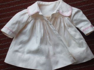VINTAGE PALE PINK DOLL COAT JACKET GATHERED with TRIM ADORABLE