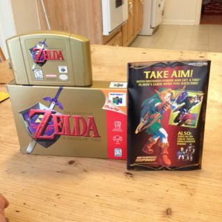  The Legend of Zelda Ocarina of Time Gold Cartridge Box Instruc