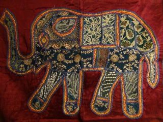 THANKSGIVING GREAT GIFT ITEM ELEPHANT EMBROIDERED WALL HANGING