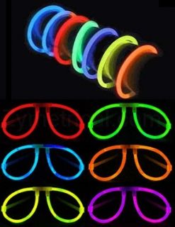 New 100 8 Glow Sticks w 2 Glow Glasses and 100 Bracelets Necklace