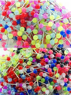 20 Pc Assorted Glitter & Glow in the dark Tongue rings. Comes in clear