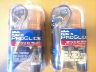 Lot of 2 Gillette Fusion Proglide Razor Kit