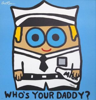 Todd Harris Goldman Whos Your Daddy Lithograph on Deluxe Paper