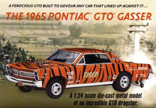 Danbury Mint 1965 Pontiac GTO Gasser Orange Black 1 24 MIB Title