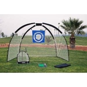 New 3 in 1 Golf Practice Set Aid Mat Driving Net Training Chipping Net