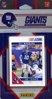 New York Giants Team Set Score Panini 2011 Eli Manning Factory New