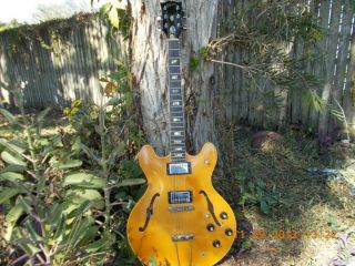 1980 Gibson ES 335TD Natural Wood Semi Hollow Body Electric Guitar