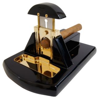 Black Gold Table Top Cigar Cutter Fully Guaranteed by Cuban Crafters