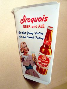 IROQUOIS BEER   BUFFALO NEW YORK   INSERT FOR LIGHTED SIGN  COLORFUL