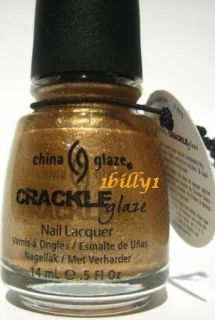 New China Glaze Crackle Metals Nail Polish Tarnished Gold