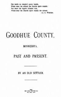 1893 Genealogy History of Goodhue County Minnesota MN