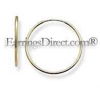   Gold Endless 7 8 21mm HOOP Earrings Earrings Flexible 1mm Loop Wire