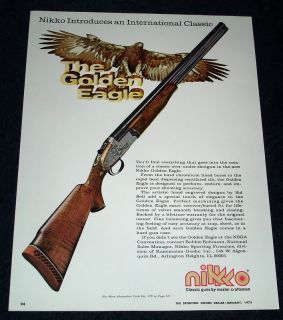 1975 Nikko Golden Eagle Shotguns Trade Print Ad