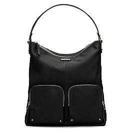  Black Leather La Casita Ginnifer Shoulder Tote Handbag Shopper