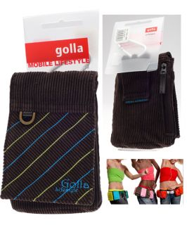 Golla Trail Mobile Corduroy Wallet Case for iPhone 4S Neck Strap CC