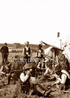 Old Wild West Cowboy Camp Chuckwagon Chuck Wagon Photo