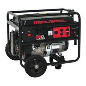 Champion Portable Generator 6000 Surge w Wheel Kit Recoil Gasoline