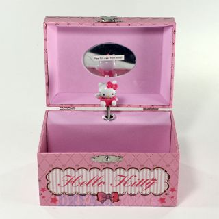 Sanrio Hello Kitty Pink Musical Jewelry Box Girls Accessories