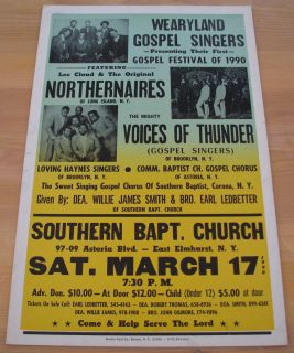 Southern Baptist Church Gospel Music Window Card
