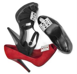 Womens Erica Giuliani Classic Shoe Clip Rhinestones New