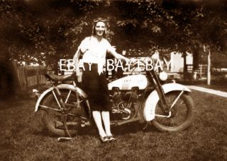 1920s Girl Woman with A White Motorcycle Helmet Googles Photo