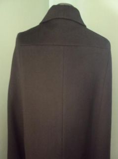 Womens Jacobsens George David Long Black Wool Cape Jacket Coat s M L