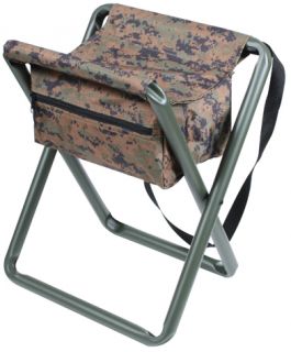 Military Outdoor Camp Folding Woodland Digital Chair Portable Stool w