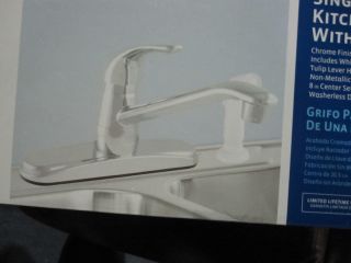 GLACIER BAY KITCHEN FAUCET WITH HAND SPRAYER CHROME FINISH PART 785