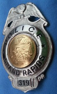Grand Rapids MI Police 1930s Badge