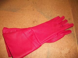 Red Gaunlent Gloves Made in Gloversville NY