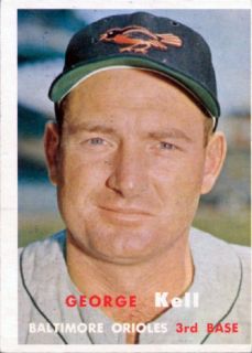 1957 Topps Baseball 230 George Kell HOFer Raw Ungraded VG EX 4 Orioles