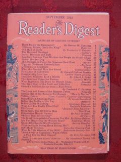 Readers Digest September 1943 George S. Patton WWII ++