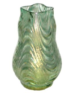 Antique Loetz Wellenoptisch Oceanik Glass Vase C1900s