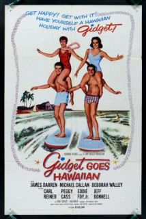 Gidget Goes Hawaiian Beach Surfing Movie Poster 1961